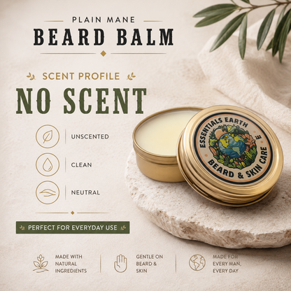Plain Mane  (No Scent Beard Balm) 1.75 Oz
